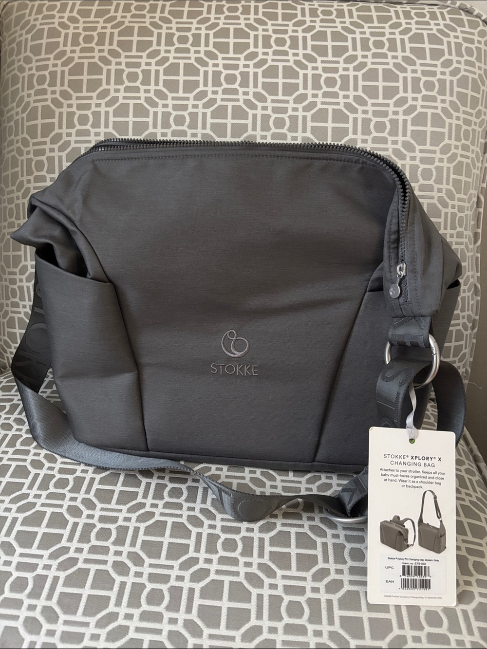 Stokke Xplory Changing Bag in Grey. Changing mat not included.